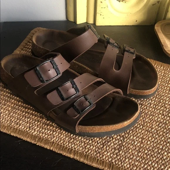 Betula Women's Brown Triple-Strap Sandals - Picture 2 of 10